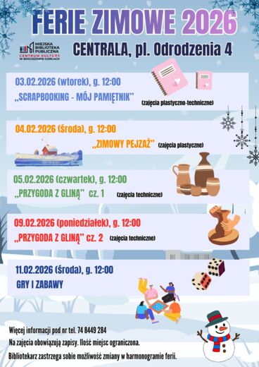 Ferie zimowe 2026 z MBP-CK