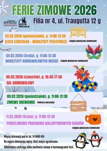 Ferie zimowe 2026 z MBP-CK