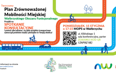 Zdjęcie do Konsultacje Planu Zr&oacute;wnoważonej Mobilności Miejskiej (SUMP) Wałbrzyskiego Obszaru Funkcjonalnego