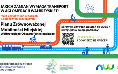Zdjęcie do Przypomnienie - konsultacje Planu Mobilności dla Aglomeracji Wałbrzyskiej