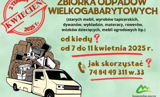 Zdjęcie do Zbi&oacute;rka Odpad&oacute;w Wielkogabarytowych - termin kwietniowy