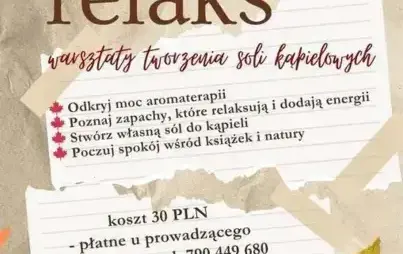 Zdjęcie do Jesienny Relaks - warsztaty tworzenia soli kąpielowych