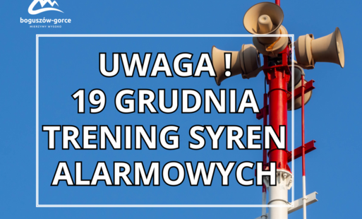 Zdjęcie do Trening uruchomienia syren alarmowych