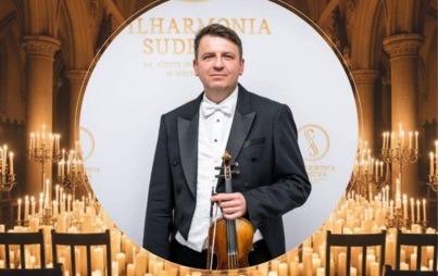 Zdjęcie do Wiecz&oacute;r skrzypcowy przy świecach w wykonaniu skrzykpa Filharmonii Sudeckiej, Grzegorza Kuzioły