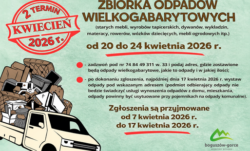 Zdjęcie do Zbi&oacute;rka Odpad&oacute;w Wielkogabarytowych - drugi termin